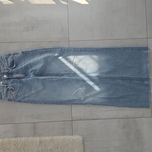 Zara Wide Lwg Blue Jeans NWOT